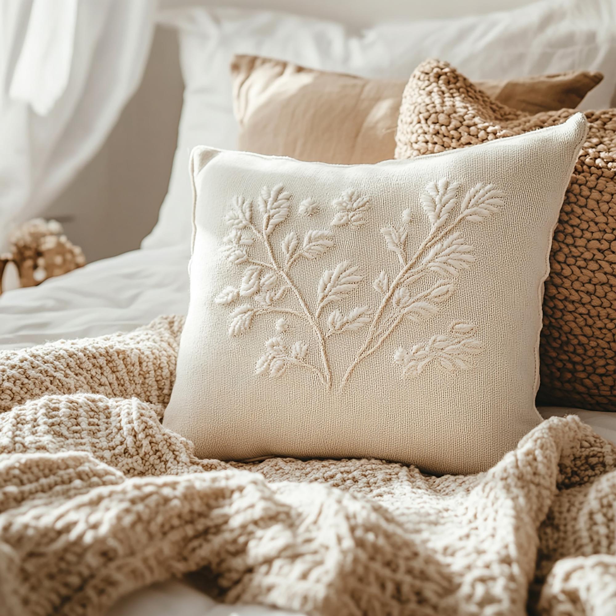 decorative embroidered pillow